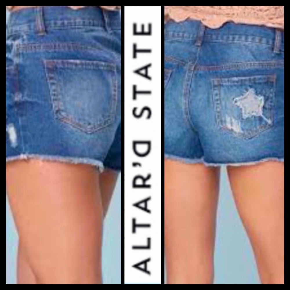 NWT ALTAR’D STATE High Rise Denim Shorts - Picture 2 of 7